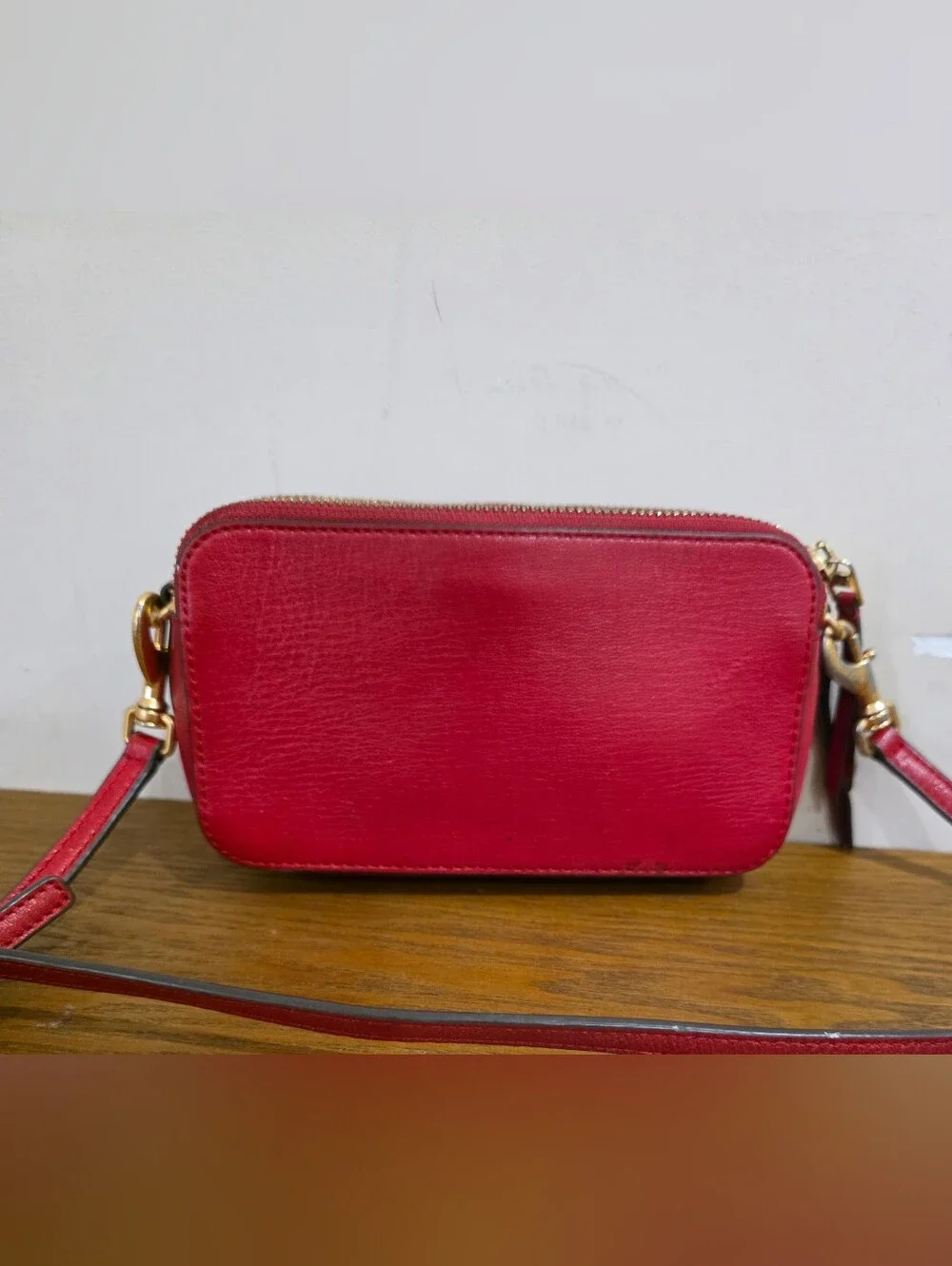 Tory burch red Soft Leather small Crossbody Bag